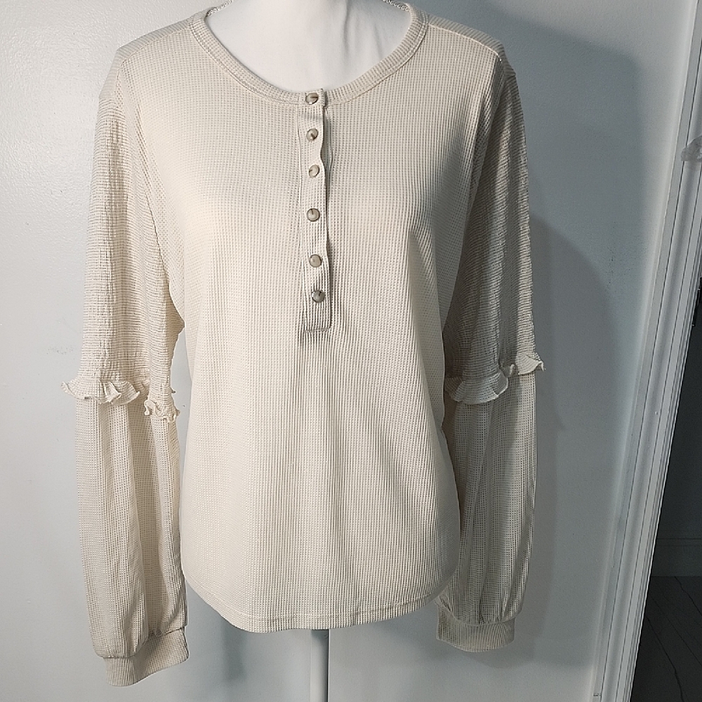 Frye Cream Button-Down Shirt